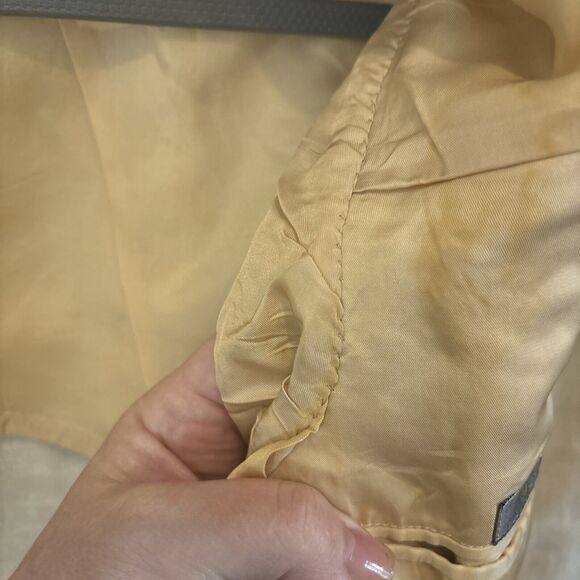 Vintage 1950 Abercrombie & Fitch Oatmeal Irish Linen Coat Crested Blazer Rare 40 - Picture 11 of 12